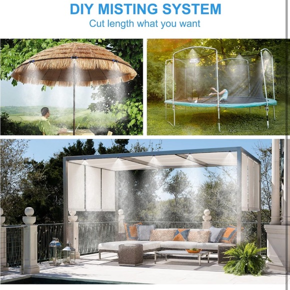 MistingCoolingSystem62FT (19M)MistingLine+22BrassMist Nozzles+BrassAdapter(3/4") - Picture 3 of 8